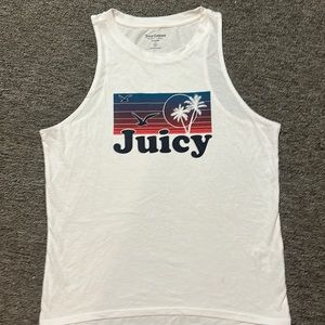 Juicy couture muscle tank white